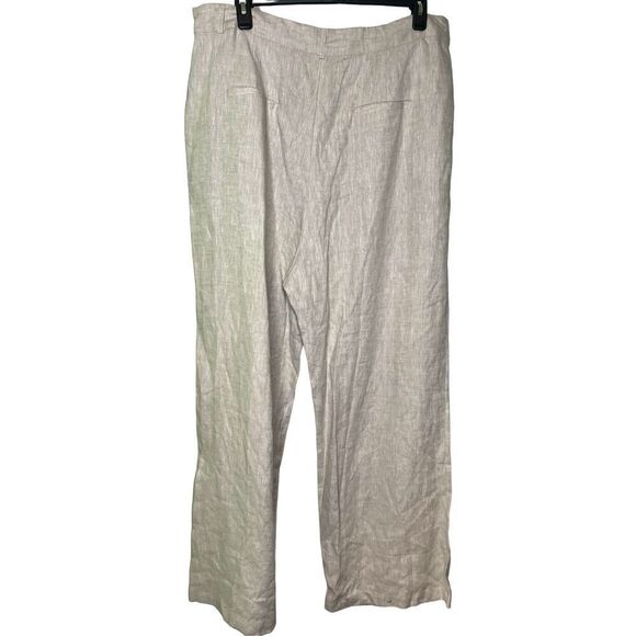Reformation Alex Mid Rise Linen Pant in Oatmeal NWT Size 18 - Picture 6 of 9